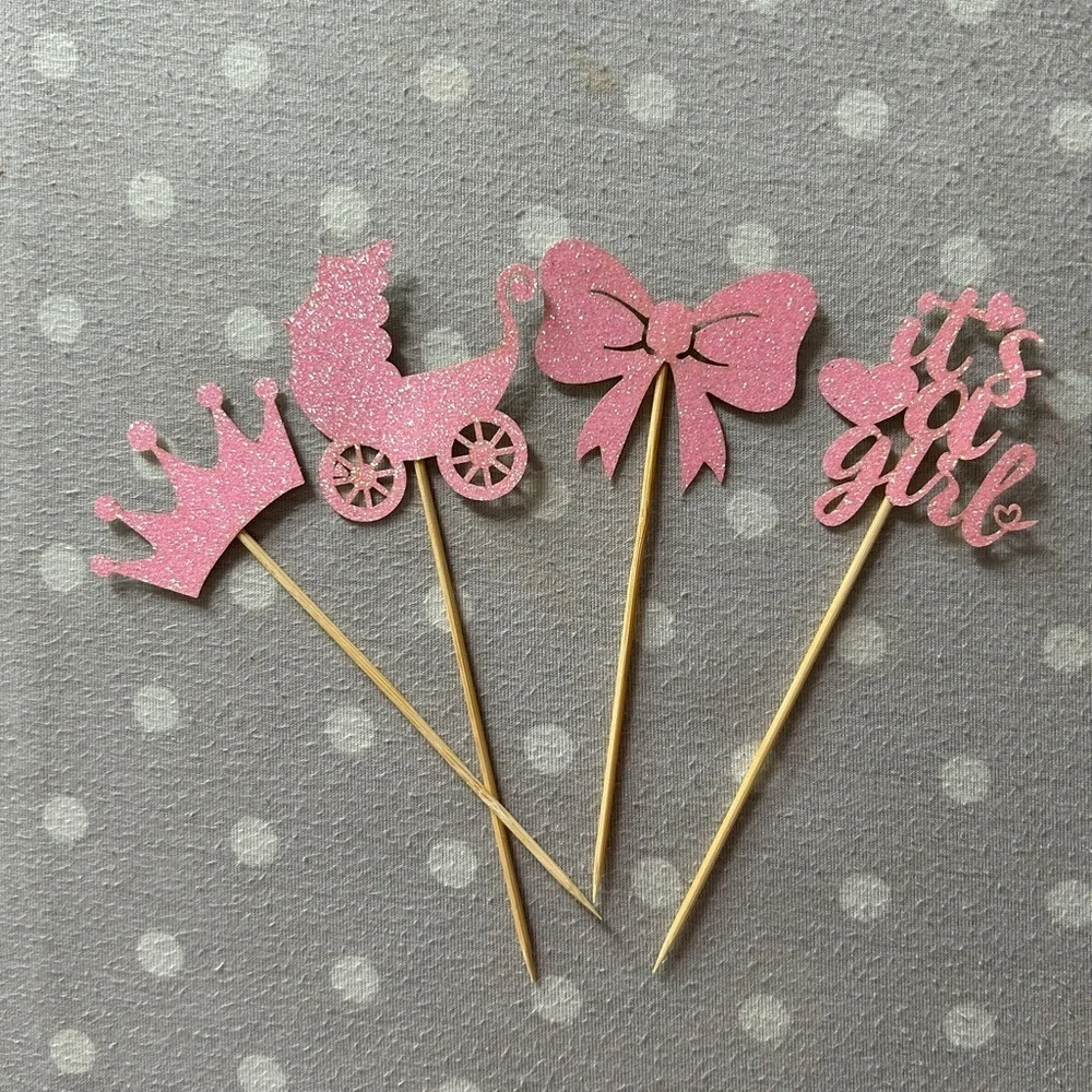 It’s a Girl cupcake toppers NEW